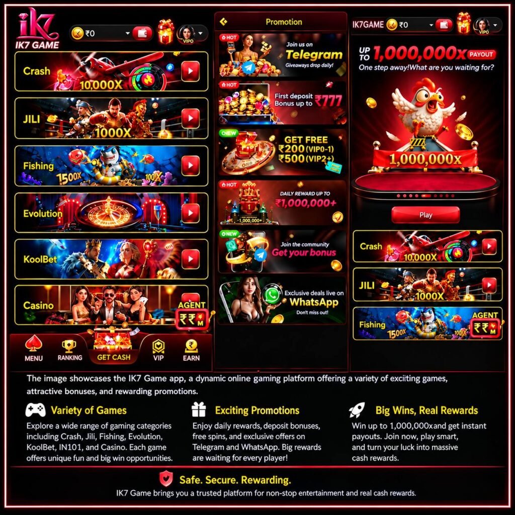 IK7 Game official logo and gaming platform information.